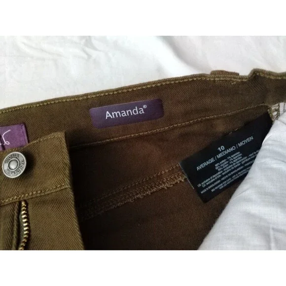 NEW Gloria Vanderbilt Amanda Original Slimming Jeans Size 10 Huckleberry + Olive - Picture 12 of 16
